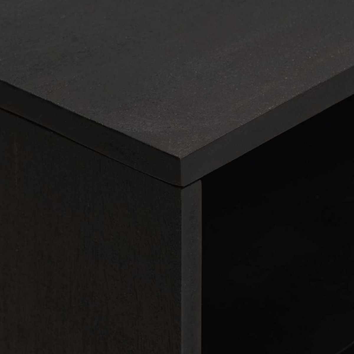vidaXL Κομοδίνο με συρτάρι Μαύρο 50 x 33 x 62 εκ. Στερεό ξύλο μάνγκο