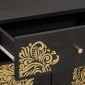 vidaXL Κομοδίνο με Πόρτα Μαύρο 50 x 33 x 60 εκ Στερεό ξύλο μάνγκο