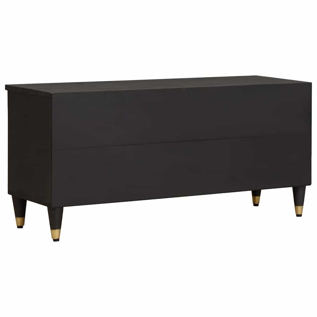 vidaXL Ντουλάπι TV με ράφι Μαύρο 100 x 33 x 46 εκ Στερεό ξύλο μάνγκο
