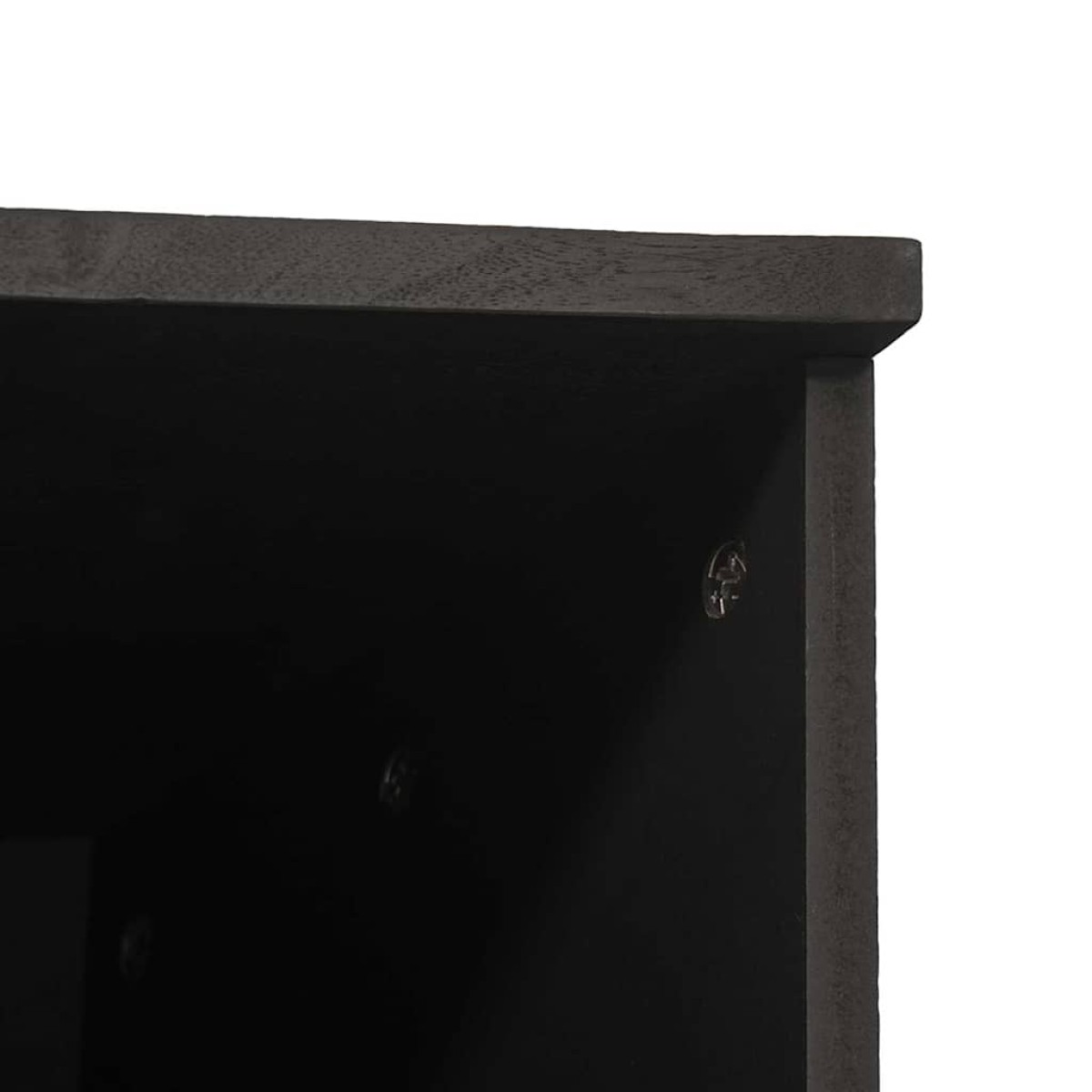 vidaXL Ντουλάπι Μπάνιου Μαύρο 38 x 33 x 160 εκ. Στερεό ξύλο μάνγκο