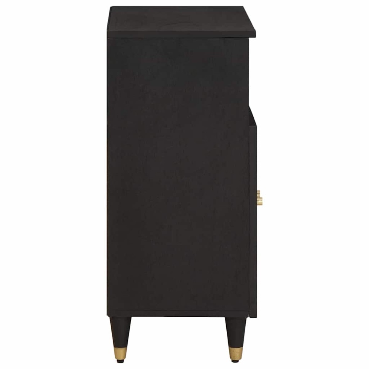 vidaXL Πλαϊνό γραφείο Μαύρο 60 x 33 x 75 cm Στερεό ξύλο μάνγκο