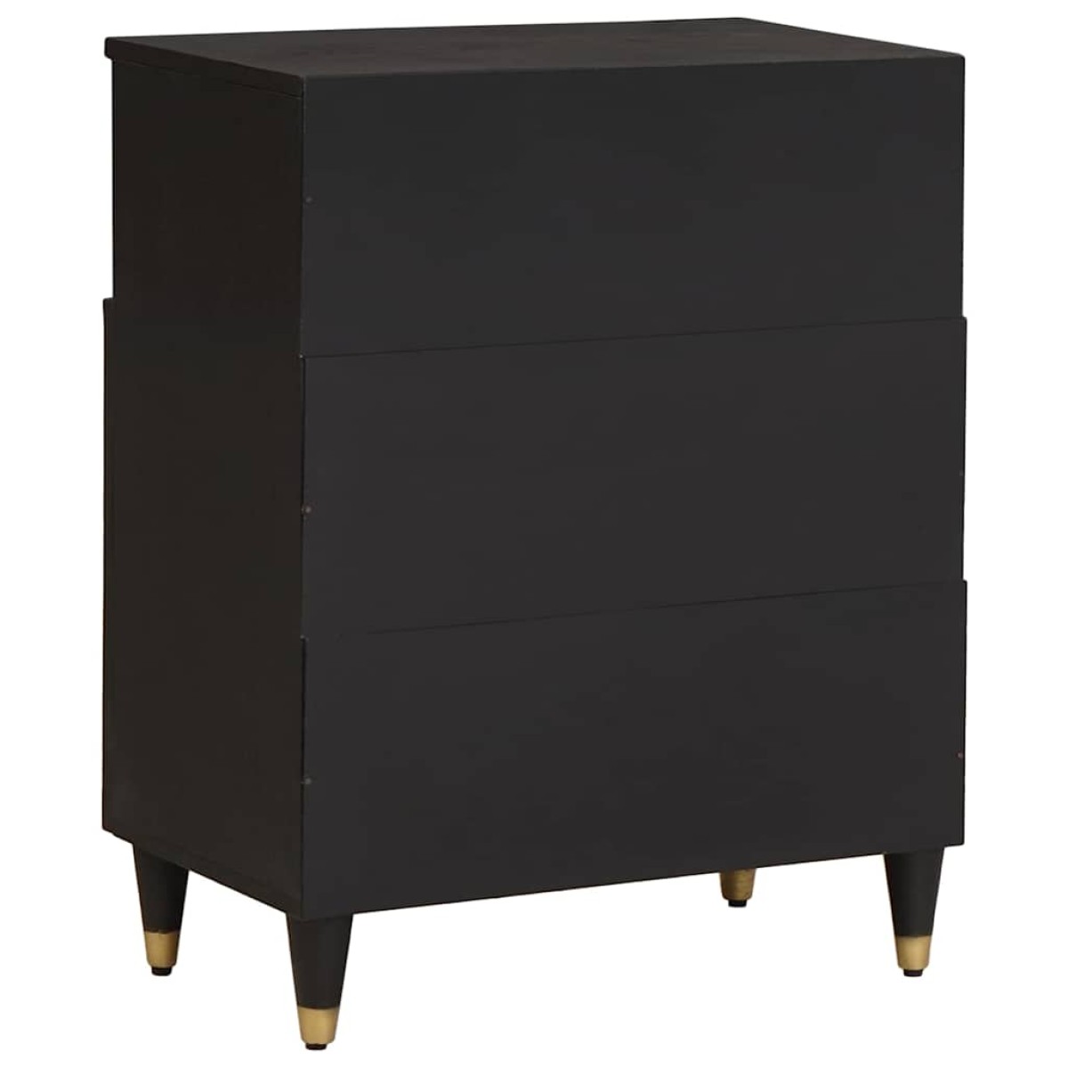 vidaXL Πλαϊνό γραφείο Μαύρο 60 x 33 x 75 cm Στερεό ξύλο μάνγκο