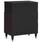 vidaXL Πλαϊνό γραφείο Μαύρο 60 x 33 x 75 cm Στερεό ξύλο μάνγκο