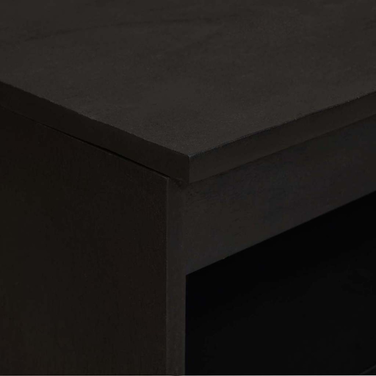 vidaXL Πλαϊνό γραφείο Μαύρο 60 x 33 x 75 cm Στερεό ξύλο μάνγκο