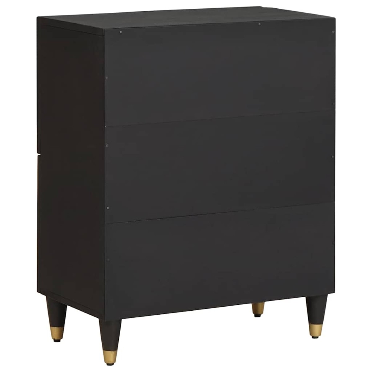 vidaXL Πλαϊνό γραφείο με ράφι Μαύρο 60 x 33 x 75 cm Στερεό ξύλο μάνγκο