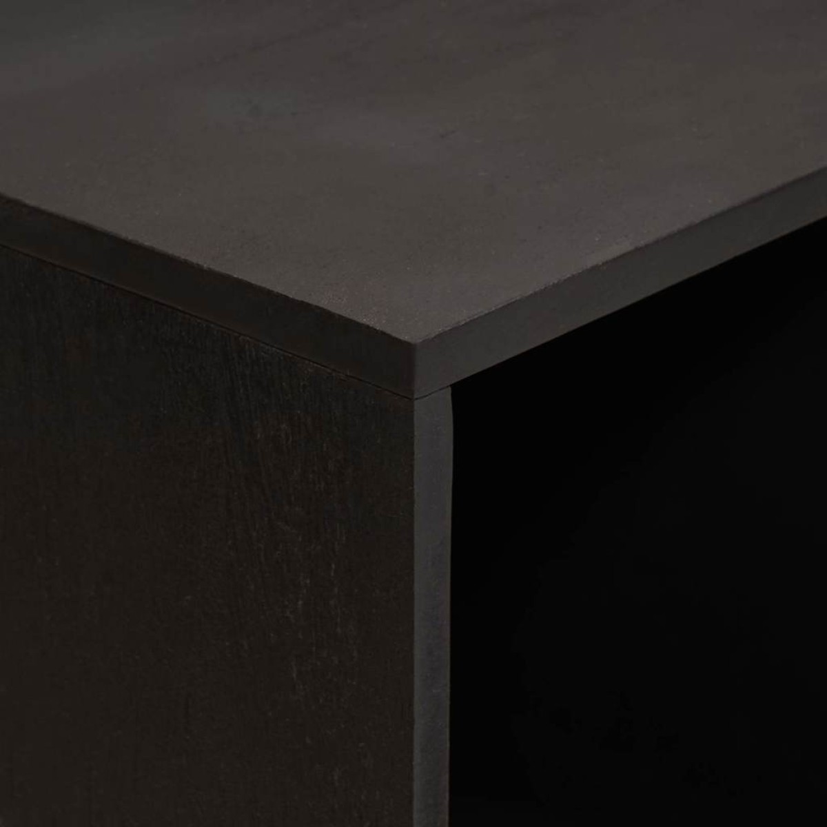 vidaXL Πλαϊνό γραφείο Μαύρο 80 x 33 x 75 εκ Στερεό ξύλο μάνγκο