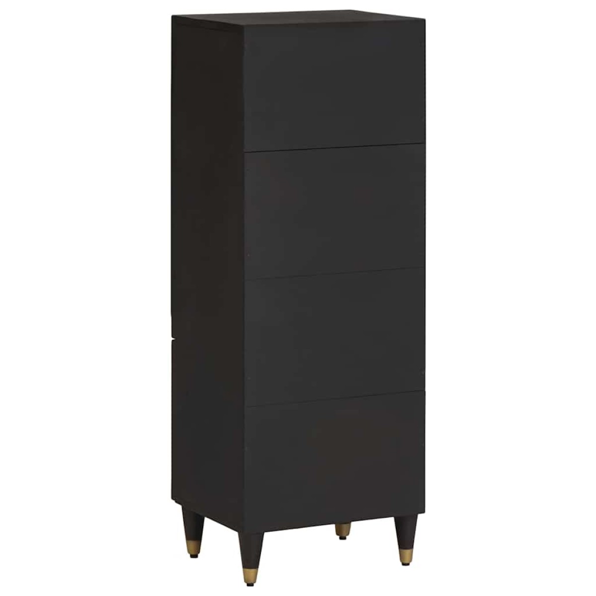 vidaXL Highboard με ράφι Μαύρο 40 x 33 x 110 εκ Στερεό ξύλο μάνγκο