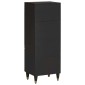 vidaXL Highboard με ράφι Μαύρο 40 x 33 x 110 εκ Στερεό ξύλο μάνγκο