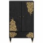 vidaXL Highboard Μαύρο 60 x 33 x 100 εκ. Στερεό ξύλο μάνγκο