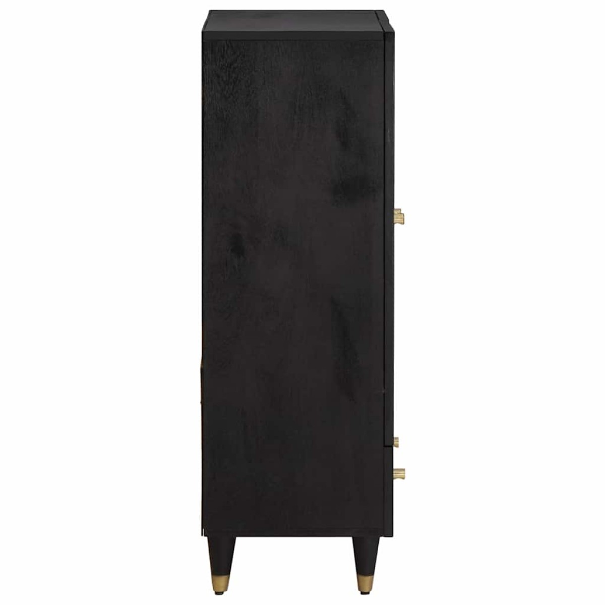 vidaXL Highboard Μαύρο 60 x 33 x 100 εκ. Στερεό ξύλο μάνγκο