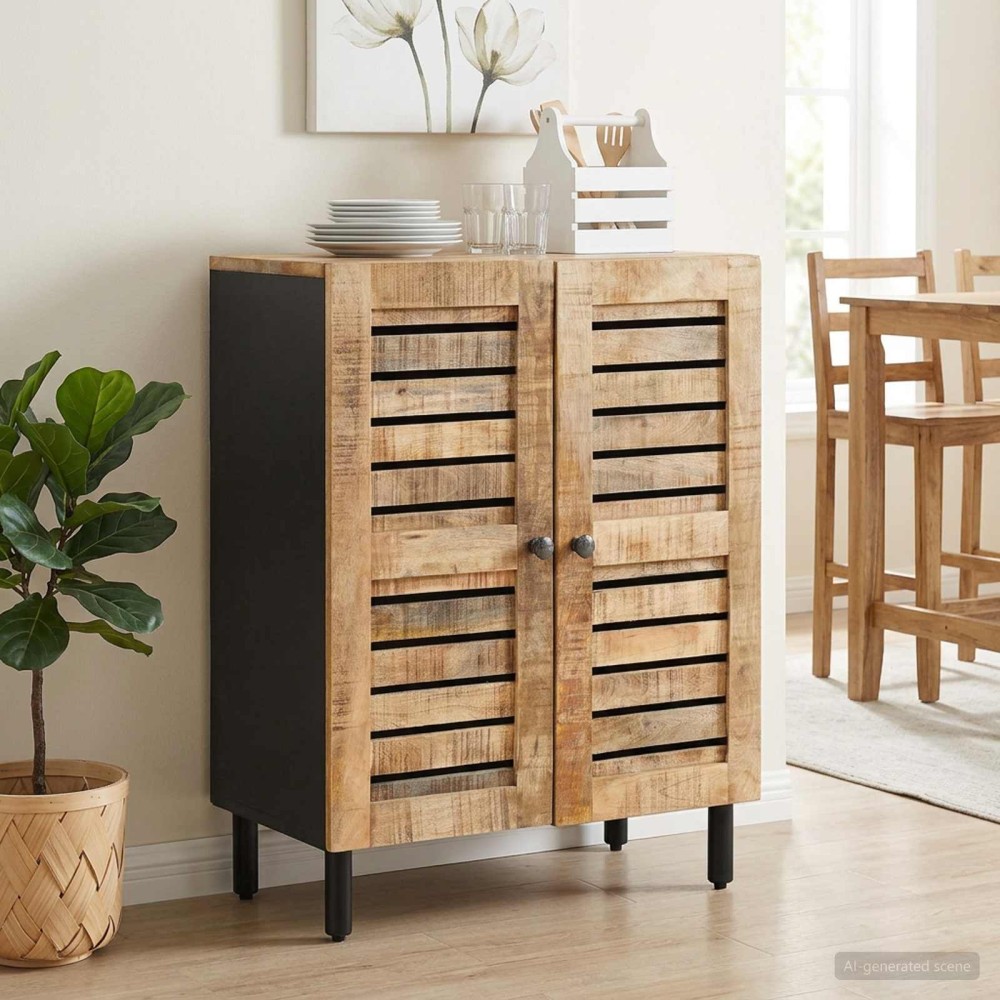 vidaXL Ντουλάπες Αποθήκευσης 60 x 33 x 75 cm Στερεό ξύλο μάνγκο Φυσικό