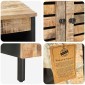 vidaXL Ντουλάπες Αποθήκευσης Φυσικό 60 x 33 x 75 cm Στερεό ξύλο μάνγκο