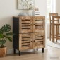 vidaXL Ντουλάπες Αποθήκευσης Φυσικό 60 x 33 x 75 cm Στερεό ξύλο μάνγκο