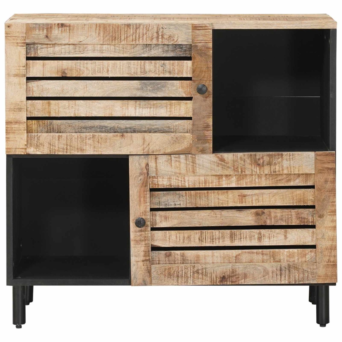 vidaXL Ντουλάπες Αποθήκευσης Καφέ 80 x 33,5 x 75 εκ Στερεό ξύλο μάνγκο