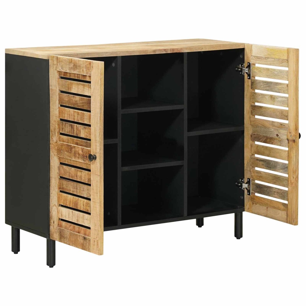 vidaXL Ντουλάπες Αποθήκευσης Φυσικό 90 x 33 x 75 εκ Στερεό ξύλο μάνγκο