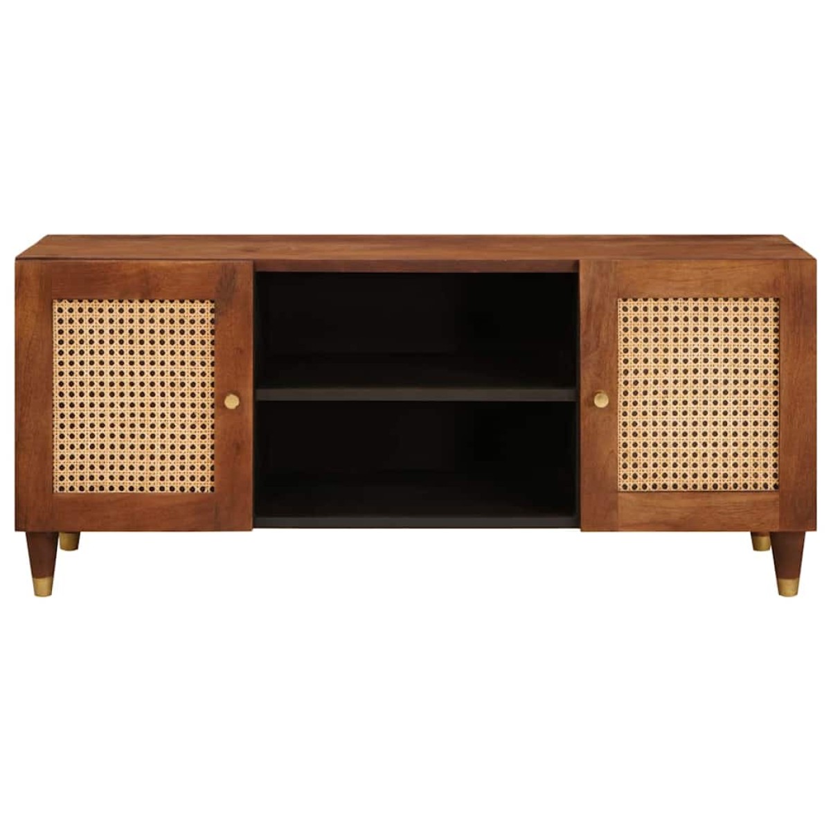 vidaXL Ντουλάπι TV με ράφι Καφέ 105 x 33,5 x 46 εκ. Στερεό ξύλο μάνγκο
