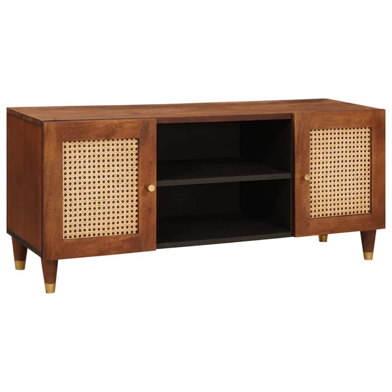 vidaXL Ντουλάπι TV με ράφι Καφέ 105 x 33,5 x 46 εκ. Στερεό ξύλο μάνγκο
