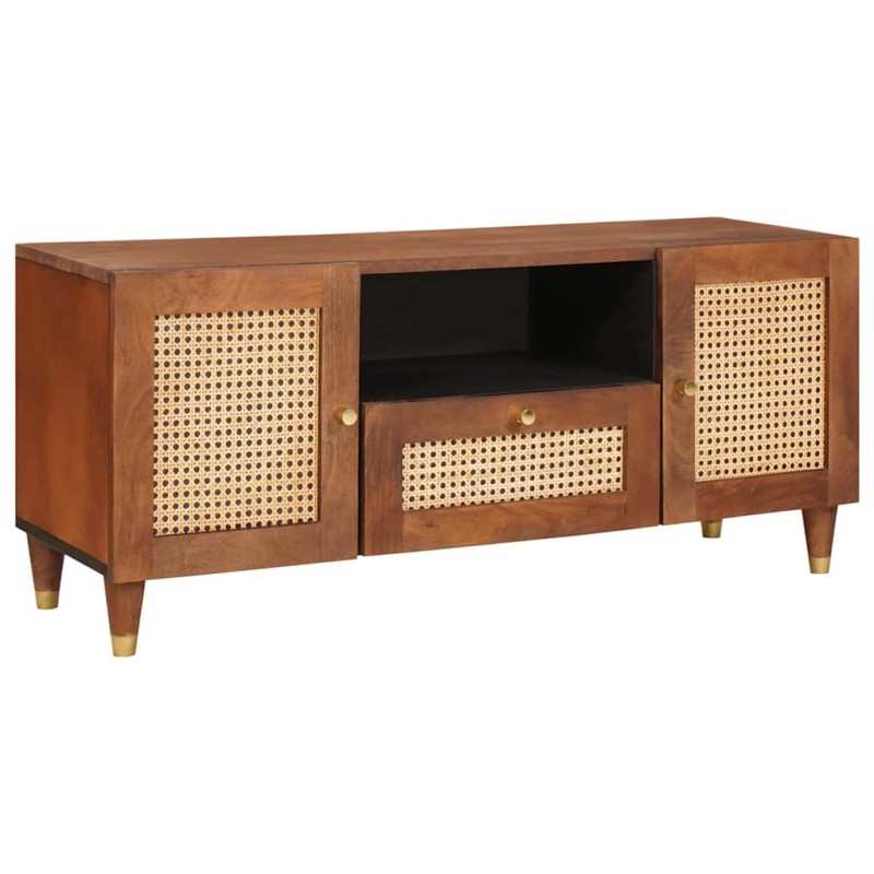 vidaXL Ντουλάπι TV Καφέ 105 x 33,5 x 46 εκ. Στερεό ξύλο μάνγκο