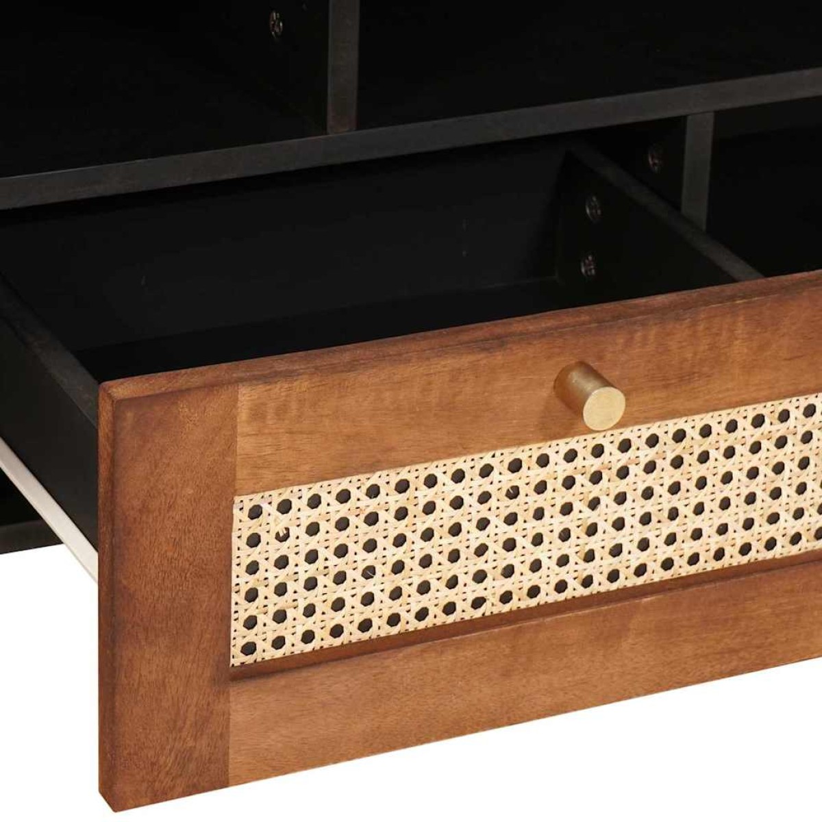 vidaXL Ντουλάπι TV Καφέ 100 x 33,5 x 46 εκ Στερεό ξύλο μάνγκο