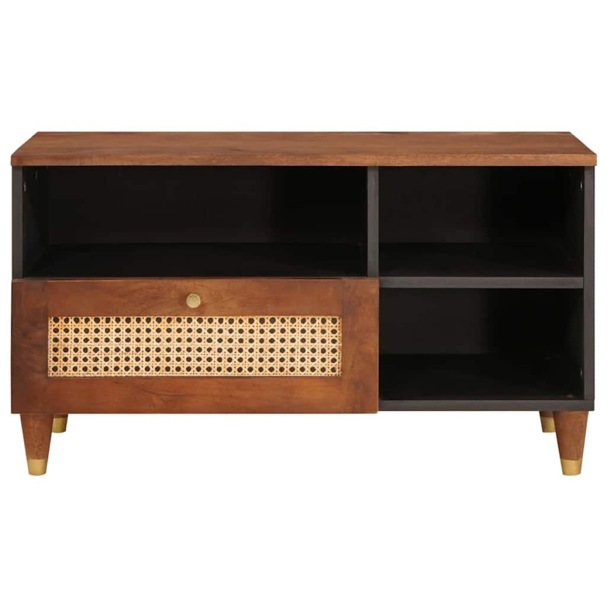 vidaXL Ντουλάπι TV Καφέ 80 x 33,5 x 46 εκ. Στερεό ξύλο μάνγκο