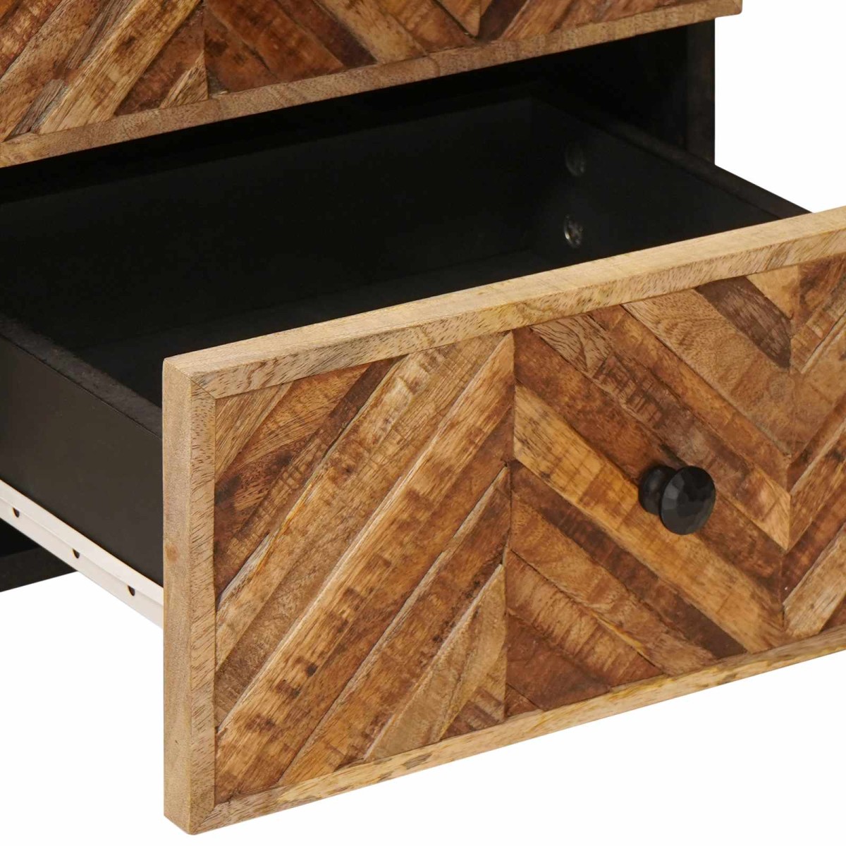 vidaXL Κομοδίνο 2 τεμ. Καφέ 40 x 33,5 x 46 εκ Στερεό ξύλο μάνγκο