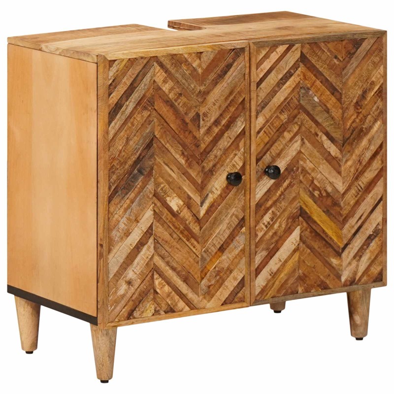 vidaXL Ντουλάπι νιπτήρα Καφέ 62 x 33 x 58 εκ. Στερεό ξύλο μάνγκο