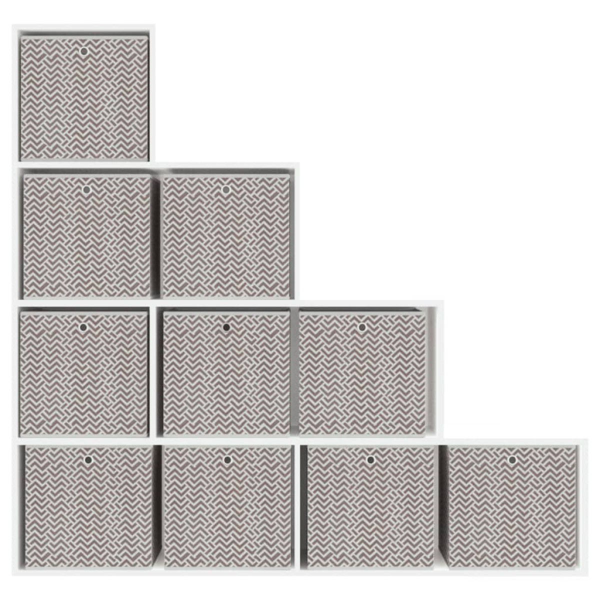 vidaXL Πτυσσόμενα κουτιά αποθήκευσης 10 τ. Καφέ Μη υφασμένο ύφασμα