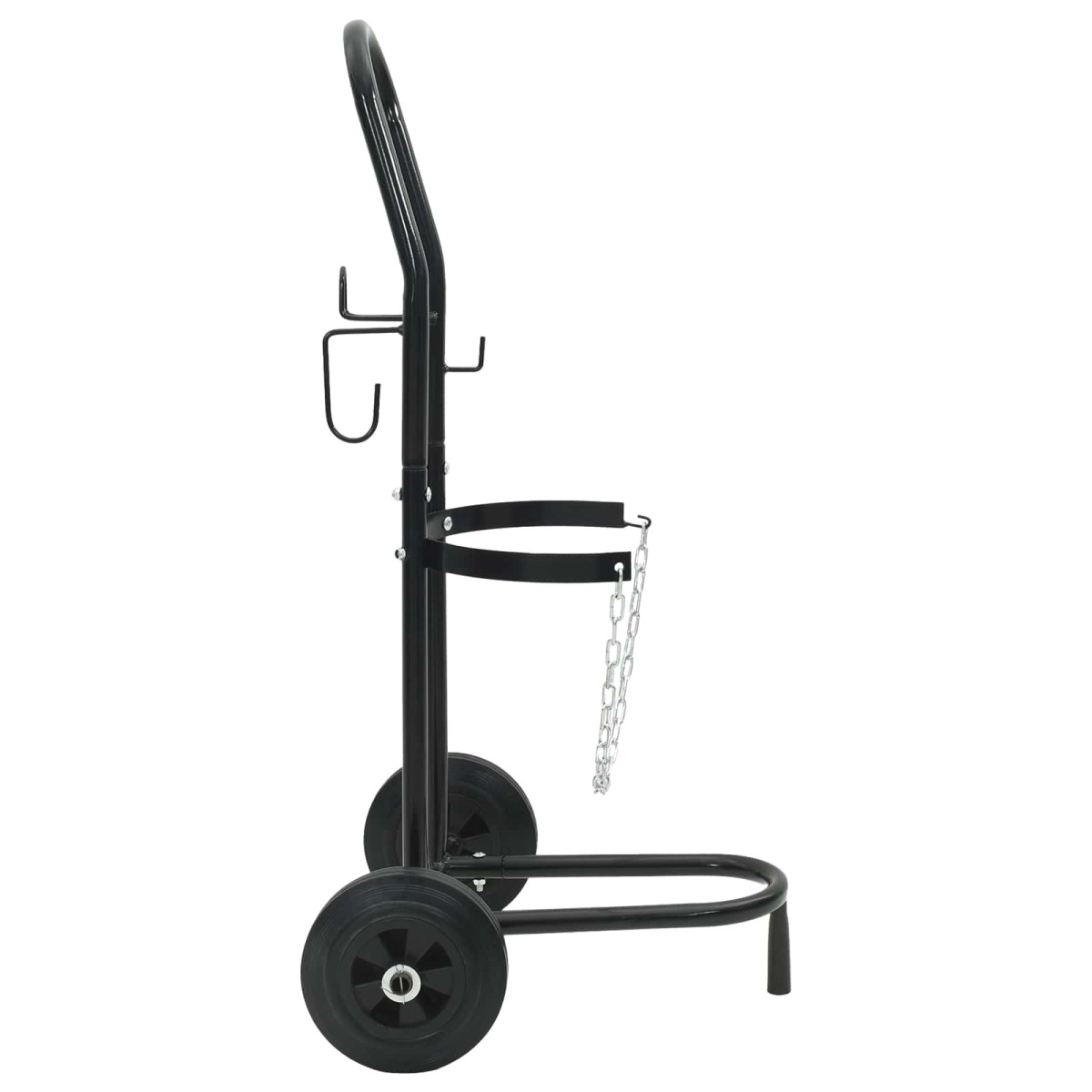 vidaXL Χειροκίνητο Καρότσι Μαύρο και Κόκκινο 49 x 49 x 101 εκ Ατσάλι