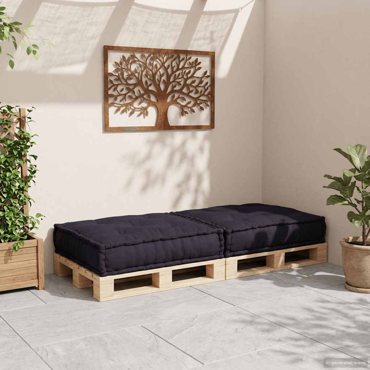 vidaXL Μοντέρνο Καναπέ-Σετ Ανθρακί 70x70x36 Ύφασμα