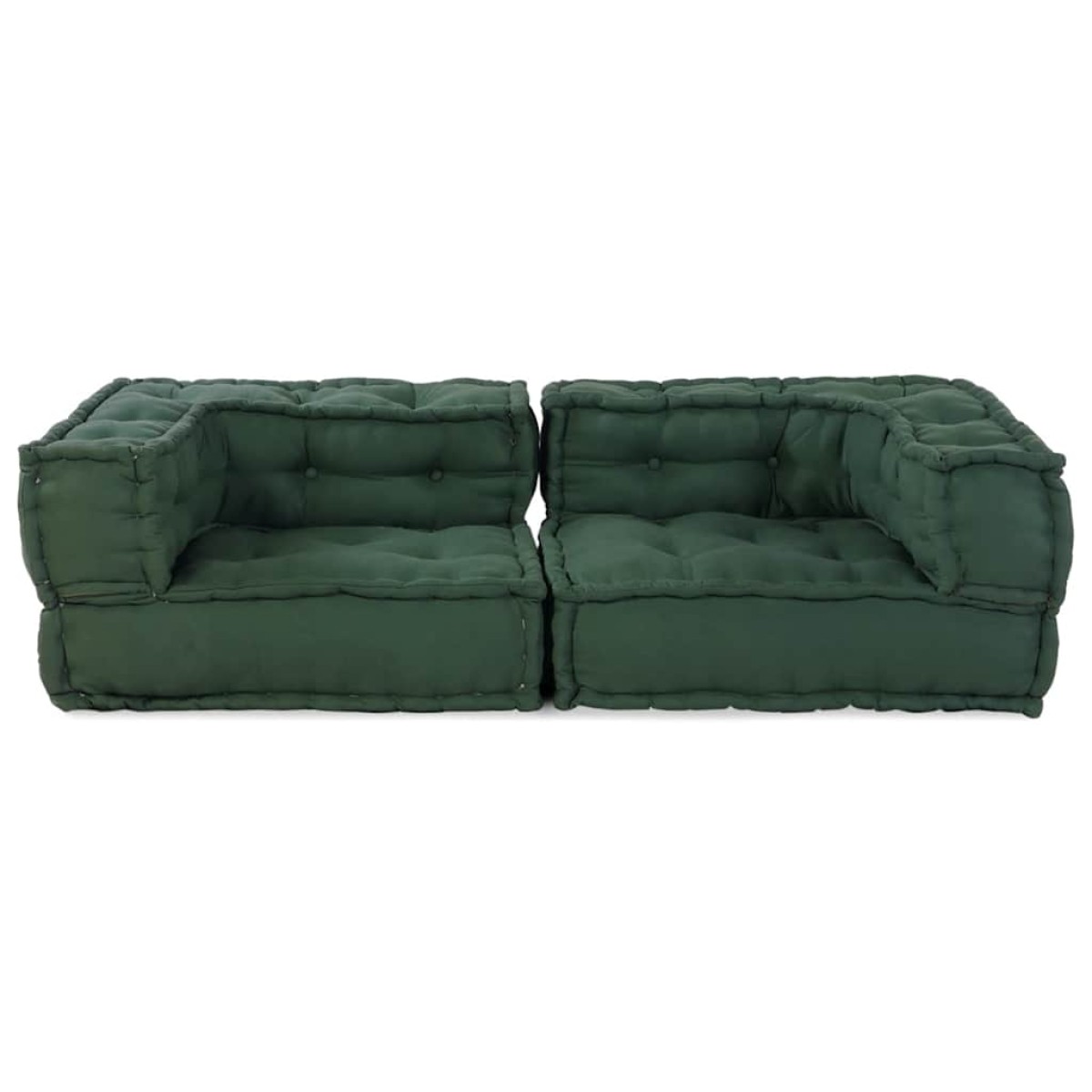 vidaXL Διθέσιος Μοντέρνος Καναπές Πράσινος 140x70x36 Υφασμάτινος