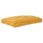 vidaXL Μαξιλάρι για καναπέ παλέτας Κίτρινο 120 x 80 x 12 cm Ύφασμα
