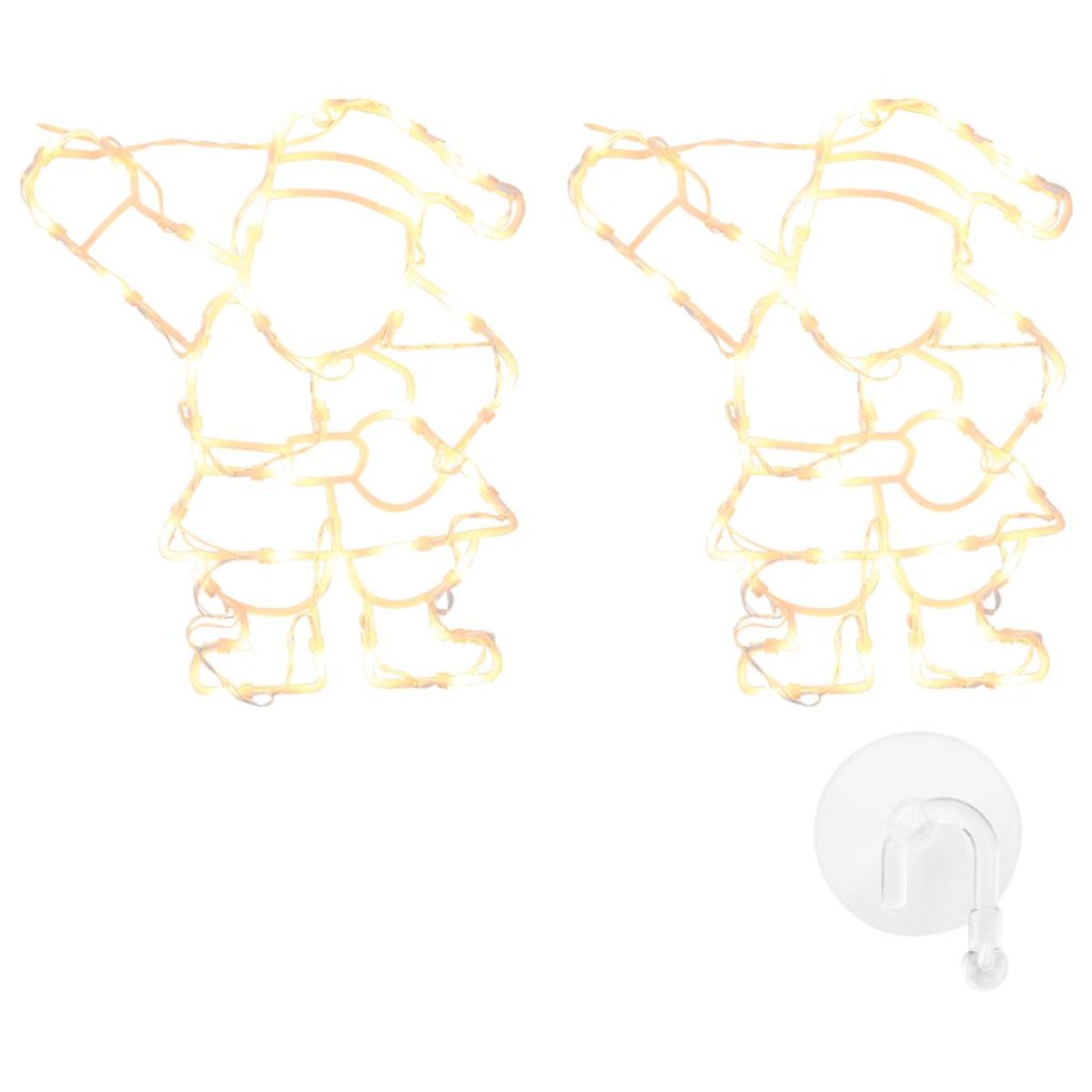 vidaXL Χριστουγεννιάτικα φώτα Santa Silhouette 2 τεμάχια 35 LED