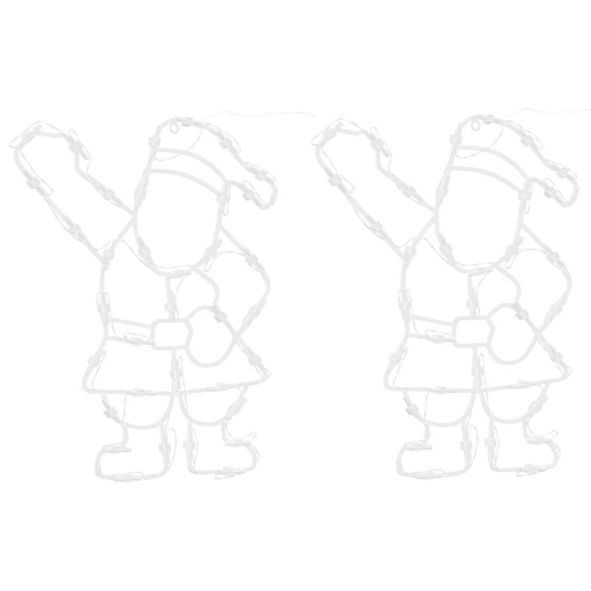 vidaXL Χριστουγεννιάτικα φώτα Santa Silhouette 2 τεμάχια 35 LED