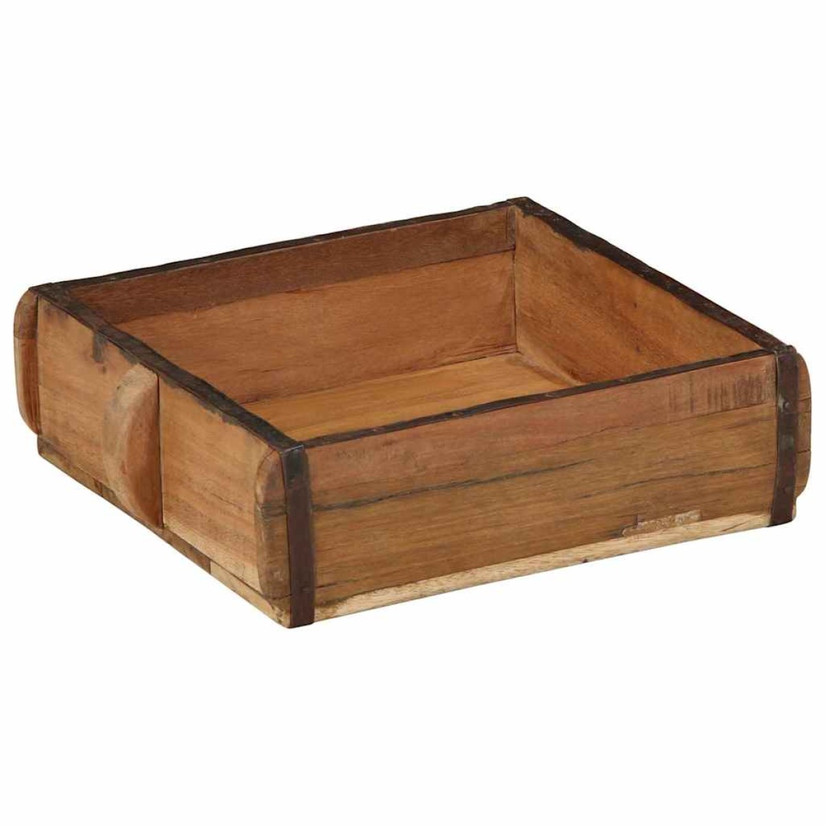 vidaXL Δίσκος 2 τμχ. Καφέ 29 x 31 x 10 εκ Στερεό Ανακτηθέν Ξύλο