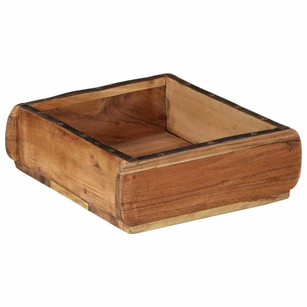 vidaXL Δίσκος 2 τμχ. Καφέ 29 x 31 x 10 εκ Στερεό Ανακτηθέν Ξύλο