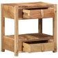 vidaXL End Table με συρτάρι Καφέ 43 x 32 x 46 εκ Στερεό Ανακτηθέν Ξύλο