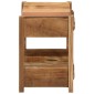 vidaXL End Table με συρτάρι Καφέ 43 x 32 x 46 εκ Στερεό Ανακτηθέν Ξύλο