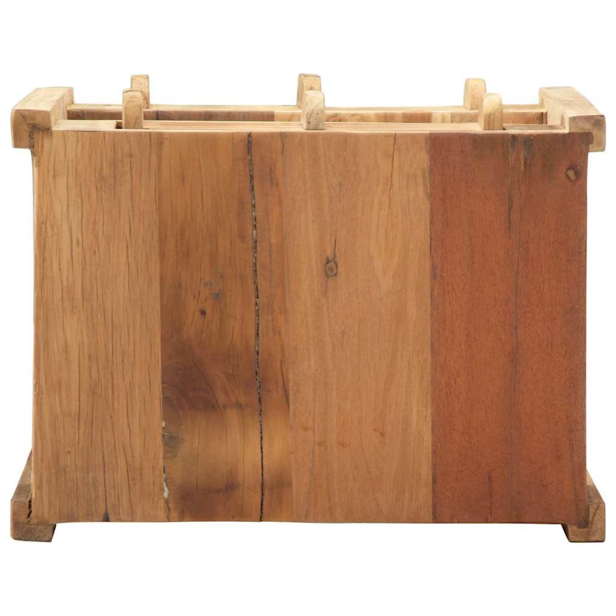 vidaXL End Table με συρτάρι Καφέ 43 x 32 x 46 εκ Στερεό Ανακτηθέν Ξύλο
