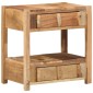 vidaXL End Table με συρτάρι Καφέ 43 x 32 x 46 εκ Στερεό Ανακτηθέν Ξύλο
