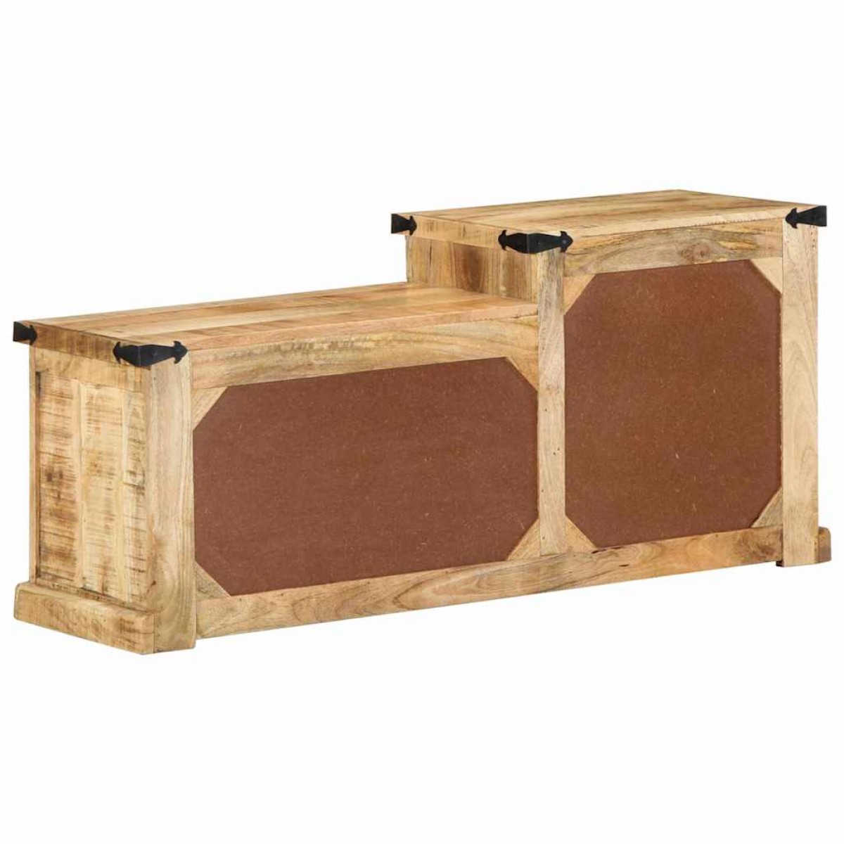 vidaXL παγκάκι Καφέ 110 x 35 x 50 εκ Ακατέργαστο Μάνγκο
