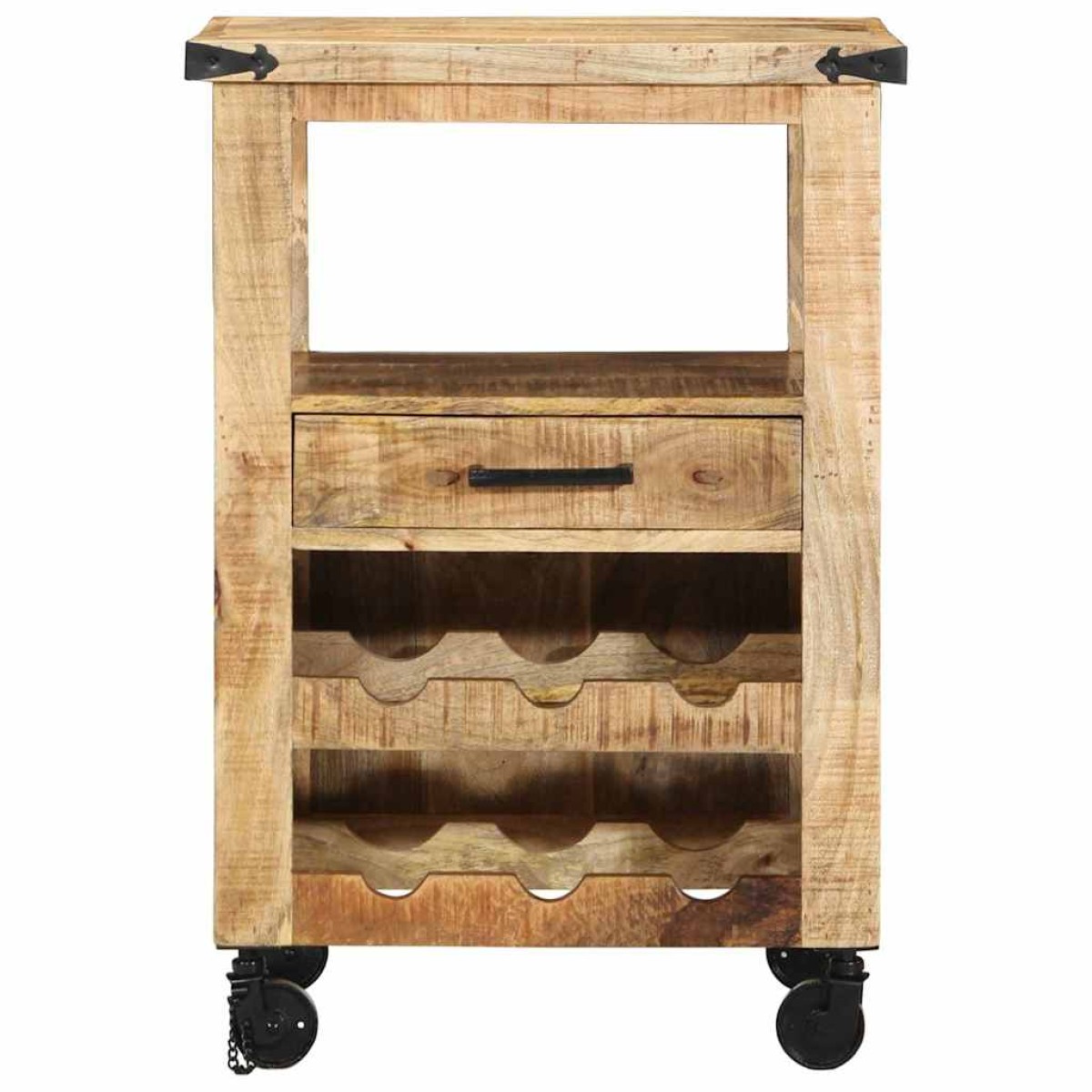 vidaXL Καρότσι Κουζίνας Καφέ 55 x 40 x 80 εκ. Στερεό ξύλο μάνγκο