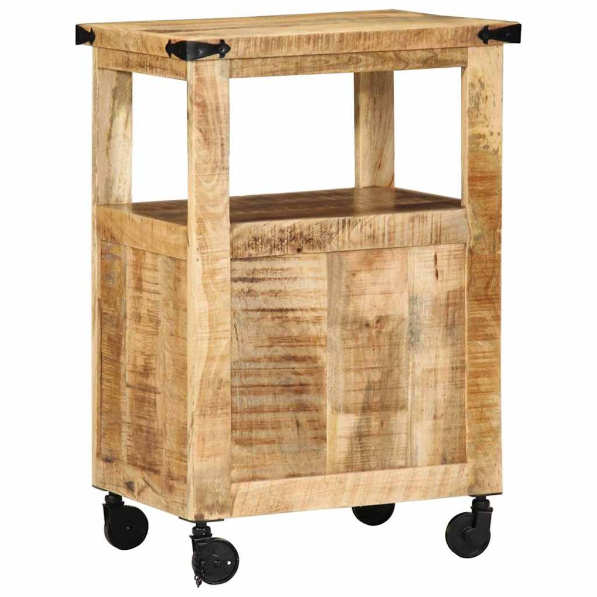 vidaXL Καρότσι Κουζίνας Καφέ 55 x 40 x 80 εκ. Στερεό ξύλο μάνγκο