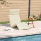 vidaXL Ξαπλώστρα Πτυσσόμενη Κρεμ 175x54x8,5 εκ. από Ύφασμα Oxford