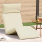 vidaXL Ξαπλώστρα Πτυσσόμενη Κρεμ 175x54x8,5 εκ. από Ύφασμα Oxford