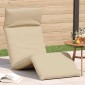 vidaXL Ξαπλώστρα Πτυσσόμενη Μπεζ 175x54x8,5 εκ. από Ύφασμα Oxford