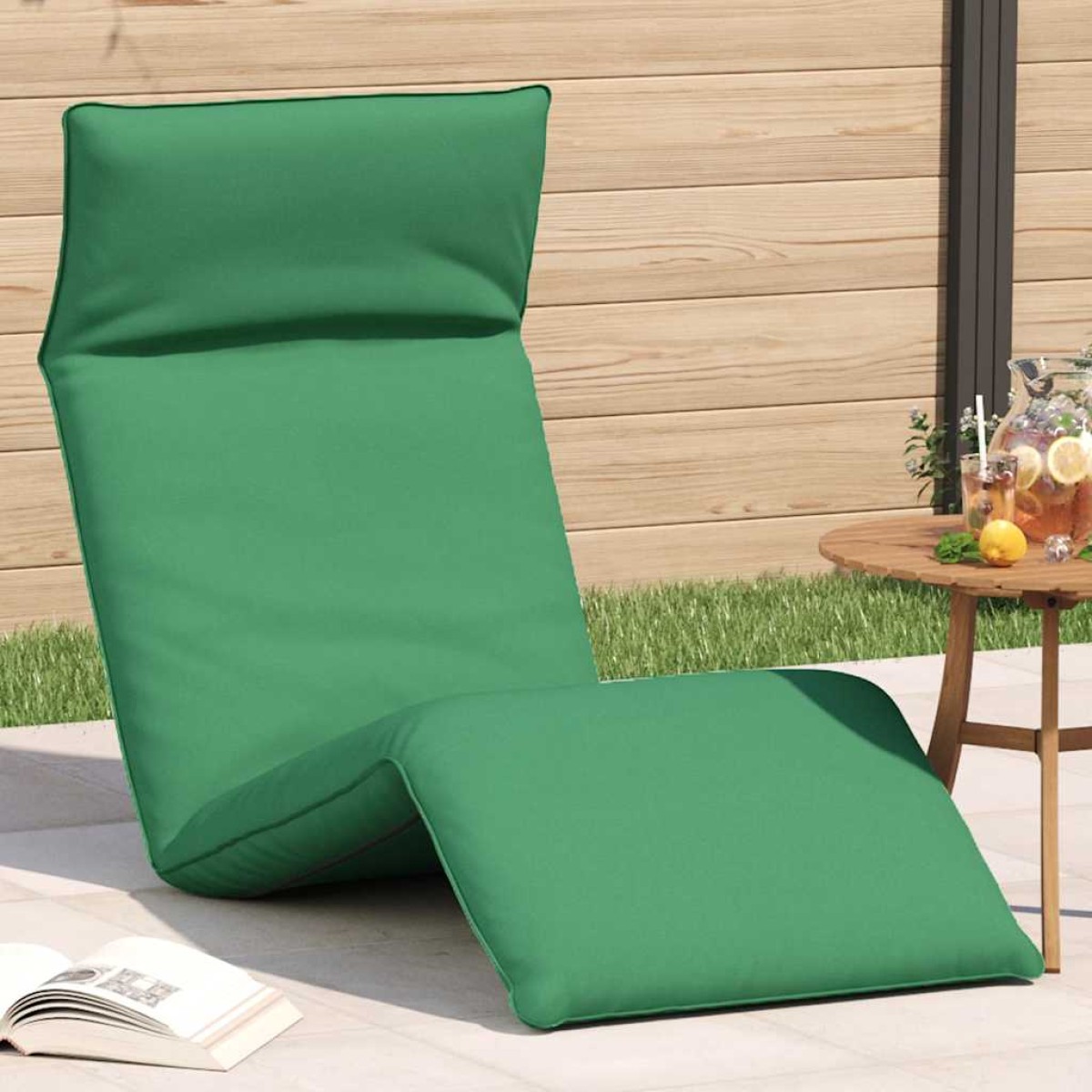 vidaXL Ξαπλώστρα Πτυσσόμενη Πράσινη 175x54x8,5 εκ. από Ύφασμα Oxford