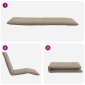 vidaXL Ξαπλώστρα Πτυσσόμενη Μπεζ 175x54x8,5 εκ. Ύφασμα Oxford