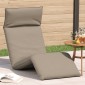 vidaXL Ξαπλώστρα Πτυσσόμενη Μπεζ 175x54x8,5 εκ. Ύφασμα Oxford