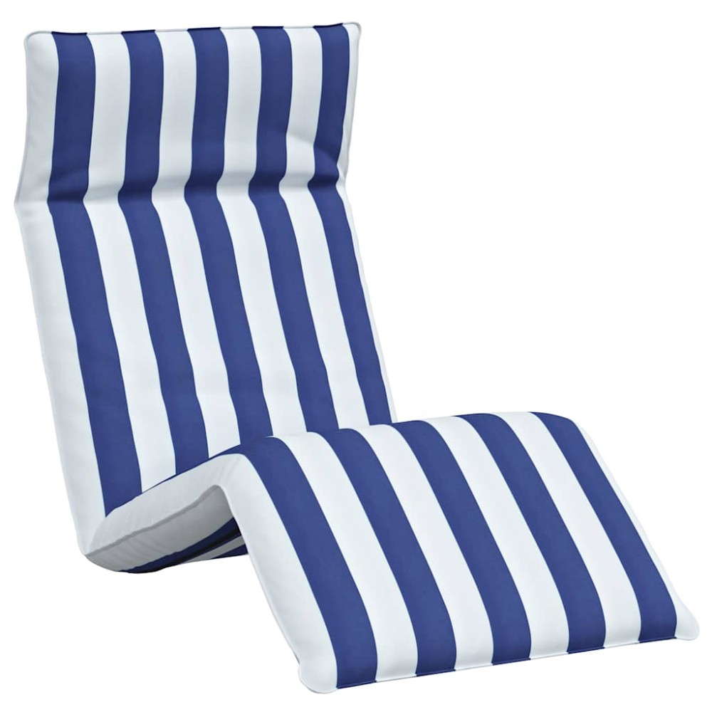 vidaXL Ξαπλώστρα Πτυσσόμενη Μπλε και Λευκή 175x54x8,5 εκ. από Ύφασμα Oxford