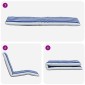 vidaXL Ξαπλώστρα Πτυσσόμενη Μπλε και Λευκή 175x54x8,5 εκ. από Ύφασμα Oxford